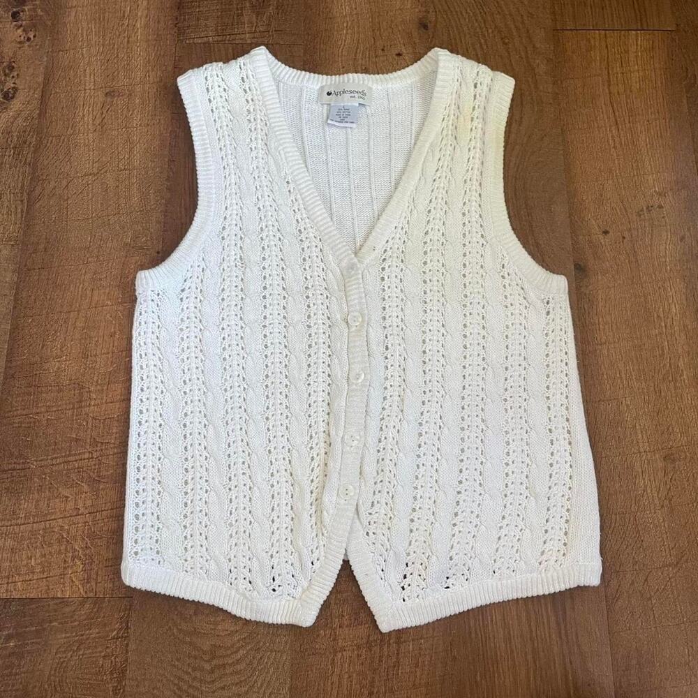 Vintage white cable knit
